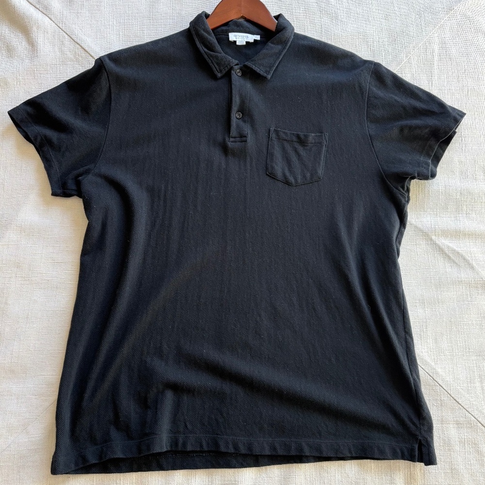 Sunspel Riviera Polo - Black - XL